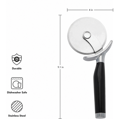 Classic Pizza Cutter Wheel – Sharp Blade with Safety Guard for Easy Pizza Slicing