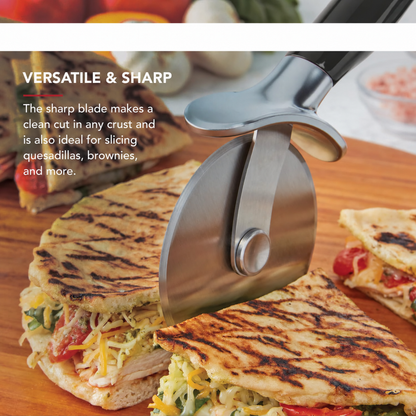 Classic Pizza Cutter Wheel – Sharp Blade with Safety Guard for Easy Pizza Slicing