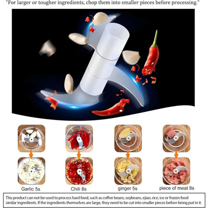 Rechargeable Electric Food Chopper with 250ML Container