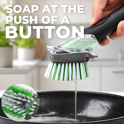 Heavy-Duty Pot and Pan Cleaning Brush – Kitchen Dish Scrub Brush