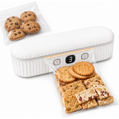 Mini Rechargeable Heat Bag Sealer – Portable Food Storage Sealer for Snacks, Cereal & Pet Food Bags