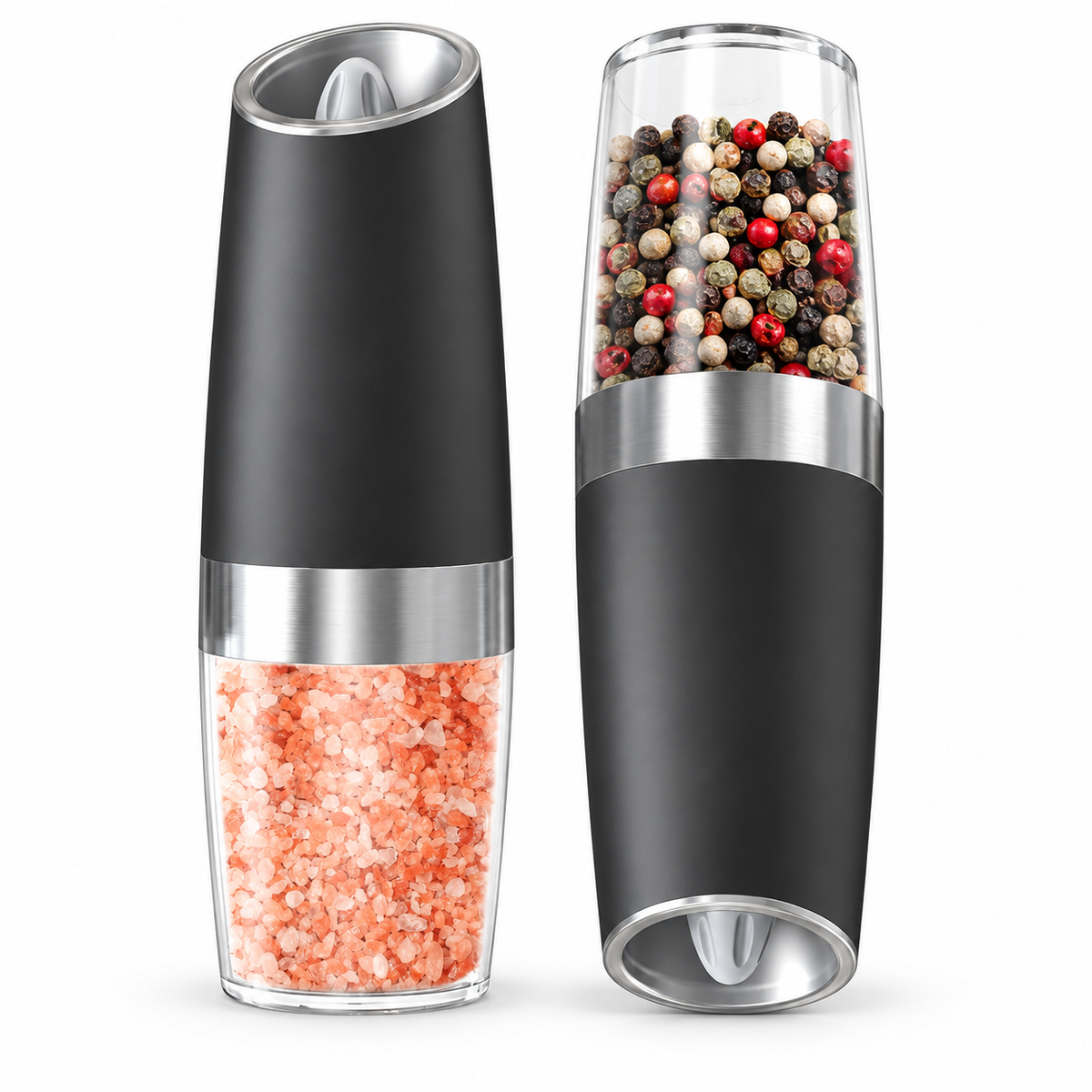 Automatic Electric Salt and Pepper Grinder Set – Adjustable Coarseness with LED Light