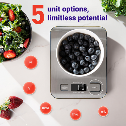 Precision Digital Kitchen Scale – Food Weighing Scale with Gram & Ounce Units